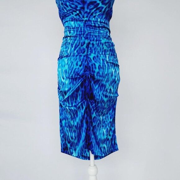Cache Women’s Blue Animal Print Dress Size - 0 - Picture 10 of 12